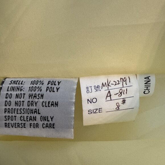 Vintage Rare 90s Exclusive Putros Couture Ball Gown 8 Gold Yellow Sequins Tulle - Picture 5 of 12